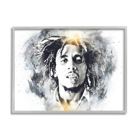 Stupell Industries Bob Marly Modern Portrait Abstract Pattern Yellow Black, 30 x 24, Design by Birch&Ink