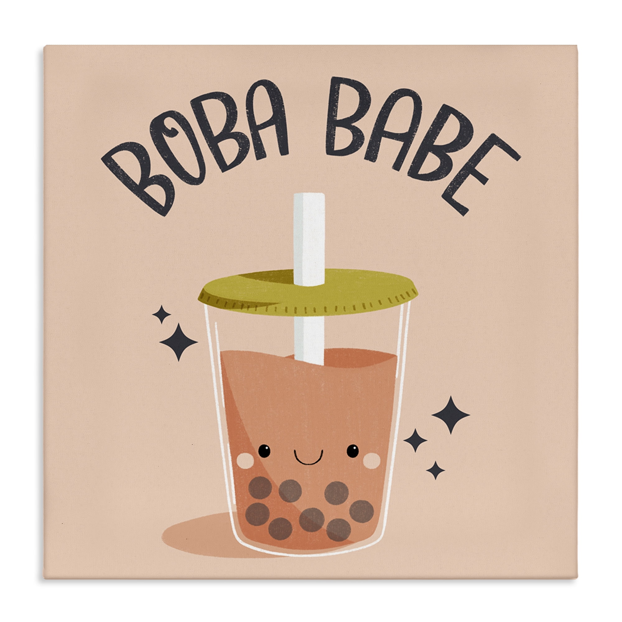 Stupell Industries Boba Babe Bubble Tea Quotes and Sayings Painting ...