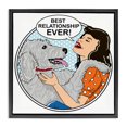 thumbnail image 1 of Stupell Industries Bohemian Black Floating Frame Canvas Art, 18 x 18, by Dog Is Good, 1 of 7