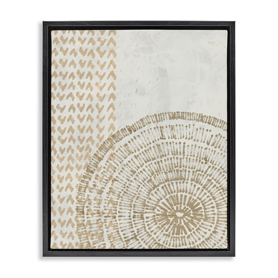 Stupell Industries Bohemian Boho Fractal Patterns Black Floating Frame Canvas Art, 17 x 21, by June Erica Vess