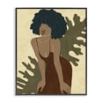thumbnail image 1 of Stupell Industries Bohemian Boho Woman Botanical Leaf Black Framed Giclee Art, 16 x 20, by Ziwei Li, 1 of 7