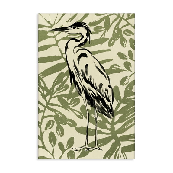 Stupell Industries Bohemian Brushed Heron Portrait Canvas Art, 20 x 30, by June Erica Vess