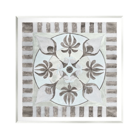 Stupell Industries Bohemian Floral Symmetry Pattern Abstract Painting Unframed Art Print Wall Art