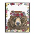 thumbnail image 1 of Stupell Industries Bohemian Flower Friends Bear Black Framed Giclee Art, 16 x 20, by Emily Adams, 1 of 7