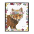 thumbnail image 1 of Stupell Industries Bohemian Flower Friends Fox Black Framed Giclee Art, 11 x 14, by Emily Adams, 1 of 7