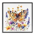 thumbnail image 1 of Stupell Industries Bohemian Garden Flowers & Butterfly Black Framed Giclee Art, 12 x 12, by LSR Design Studio, 1 of 8