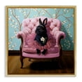 thumbnail image 1 of Stupell Industries Bohemian Girlie Rabbit in Tutu Gold Floating Frame Canvas Art, 25 x 25, by Lucia Heffernan, 1 of 7