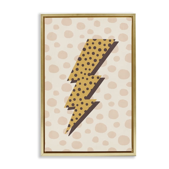 Stupell Industries Bohemian Gold Floating Frame Canvas Art, 21 x 31, by Nataly White