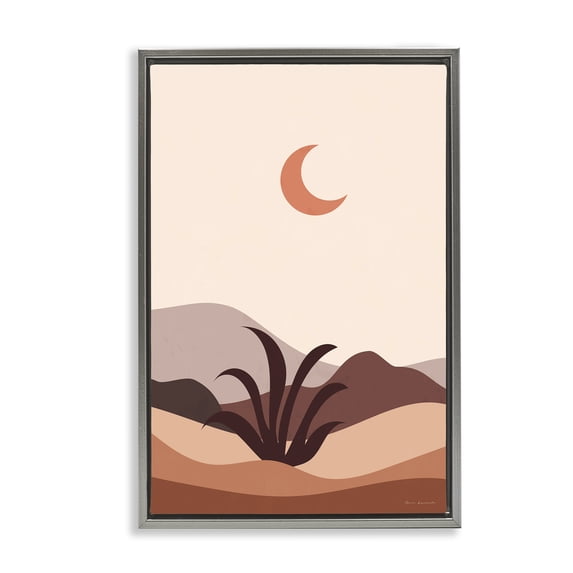 Stupell Industries Bohemian Gray Floating Frame Canvas Art, 17 x 25, by Omar Escalante