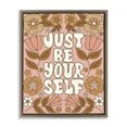 thumbnail image 1 of Stupell Industries Bohemian Groovy Be Yourself Brown Floating Frame Canvas Art, 25 x 31, by Taylor Shannon Designs, 1 of 8