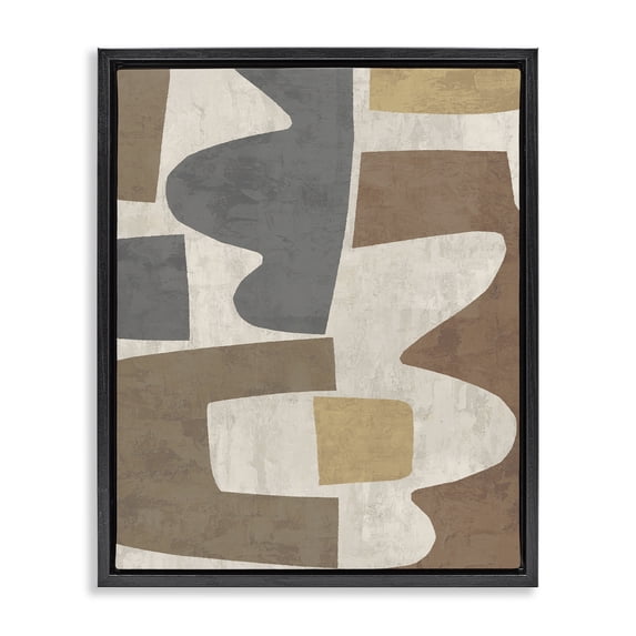 Stupell Industries Bohemian Modern Geometric Boho Black Floating Frame Canvas Art, 17 x 21, by Amber Sterling