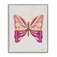 thumbnail image 1 of Stupell Industries Bohemian Modern Glam Pink Butterfly Gray Framed Giclee Art, 24 x 30, by Kelley Talent, 1 of 8