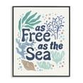 thumbnail image 1 of Stupell Industries Bohemian Nautical Free As Sea Black Framed Giclee Art, 11 x 14, by Veronique Charron, 1 of 8