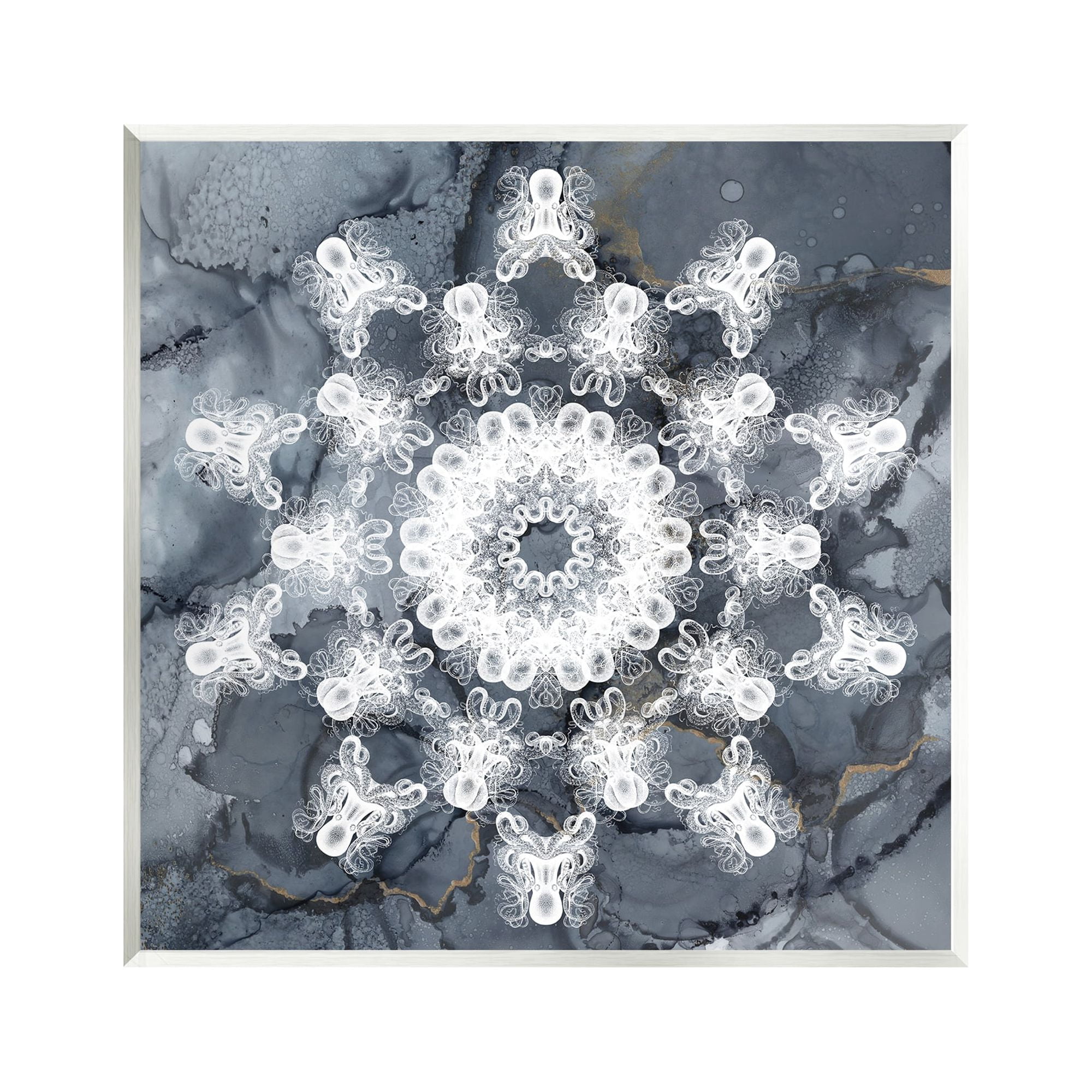 Stupell Industries Bohemian Patterned Fractal Abstract Painting Unframed Art Print Wall Art, 12 x 12