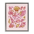 thumbnail image 1 of Stupell Industries Bohemian Pink Sea Life Collection Gray Floating Frame Canvas Art, 17 x 21, by Nina Muis Surface Design, 1 of 8