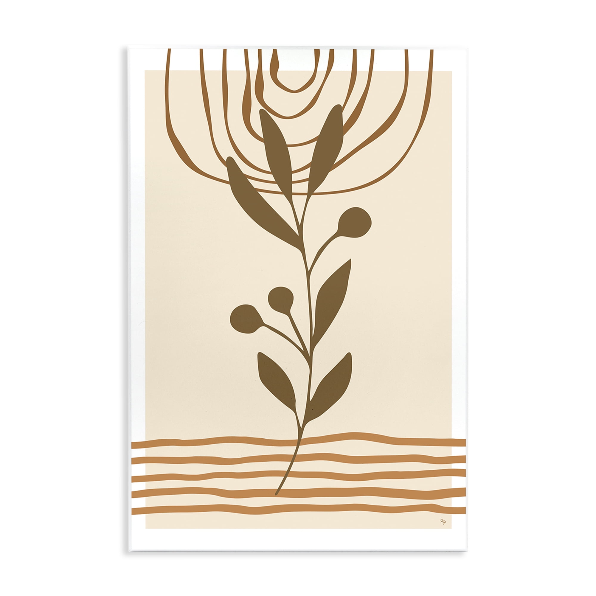 Stupell Industries Bohemian Plant Sprig Botanical & Floral Painting Unframed Art Print Wall Art, 13 x 19