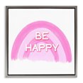 thumbnail image 1 of Stupell Industries Bohemian Purple Be Happy Gray Floating Frame Canvas Art, 18 x 18, by Amber Clarkson, 1 of 8