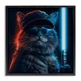 thumbnail image 1 of Stupell Industries Bohemian Sci-Fi Cat with Glowing Saber Black Framed Giclee Art, 12 x 12, by Jim Baldwin, 1 of 8