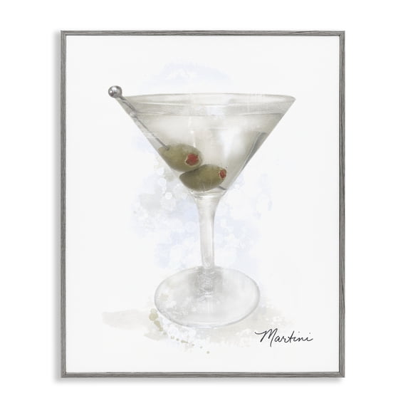 Stupell Industries Bohemian Soft Muted Martini Gray Framed Giclee Art, 11 x 14, by Matthew Piotrowicz