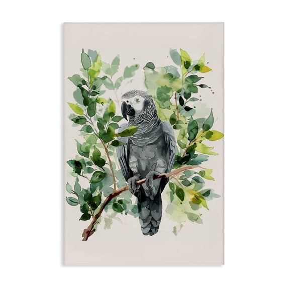 Stupell Industries Bohemian Tropical Perched Parrot Canvas Art, 24 x 36, by LSR Design Studio