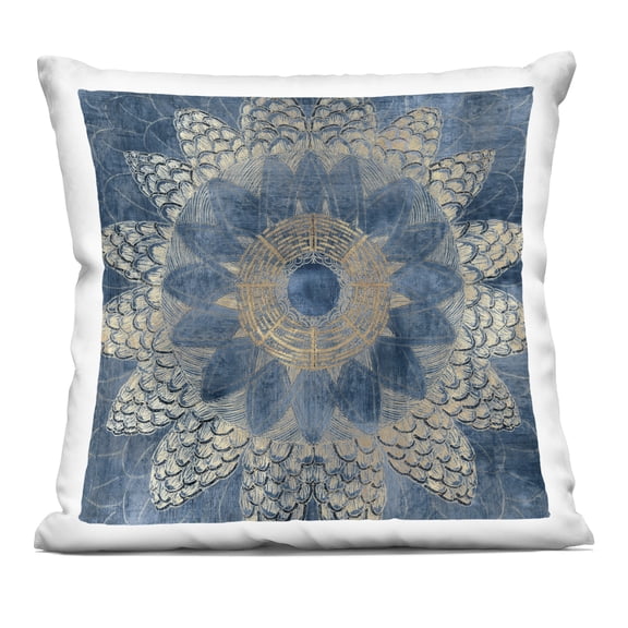 Stupell Industries Bohemian Waves Mandala Decorative Printed Throw Pillow design by Jacob Q, 18 x 7 x 18