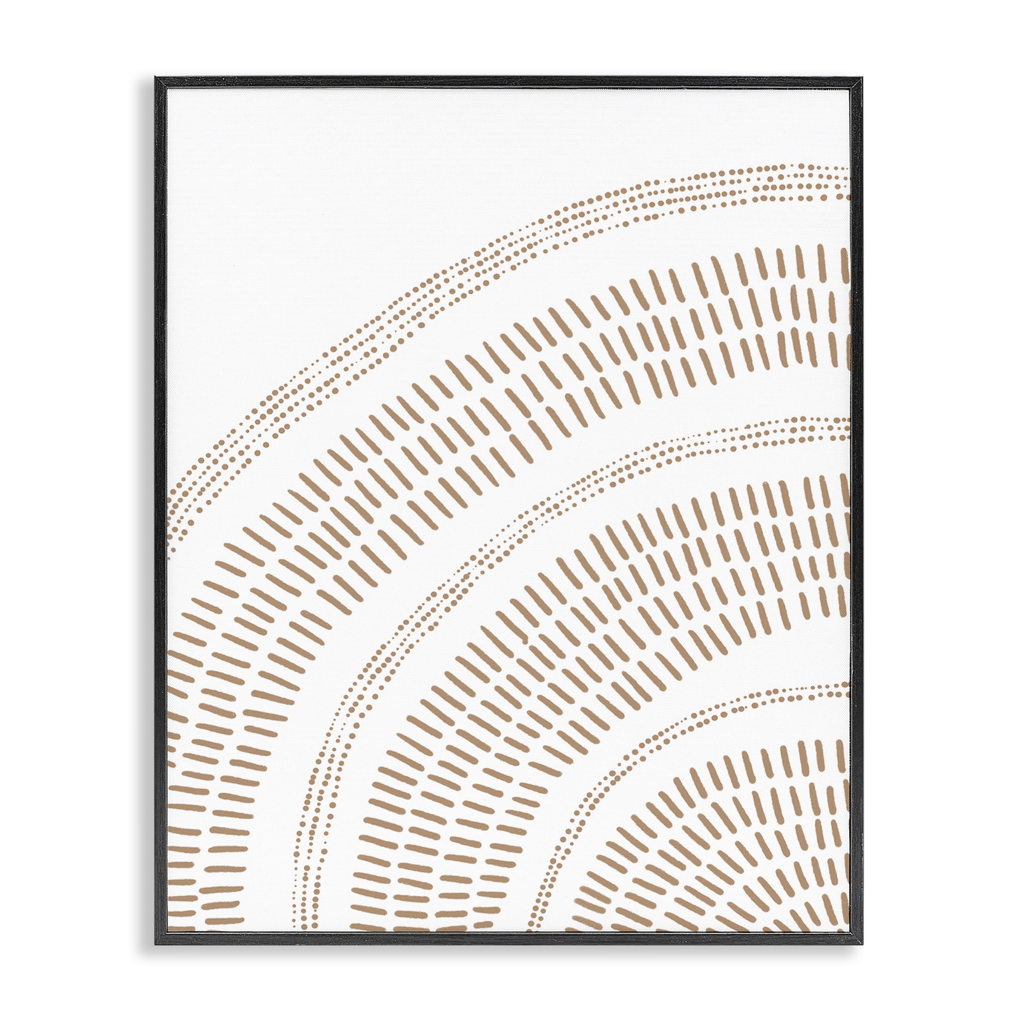 Stupell Industries Boho Arch Pattern Abstract Painting Black Framed Art Print Wall Art, 11 x 14