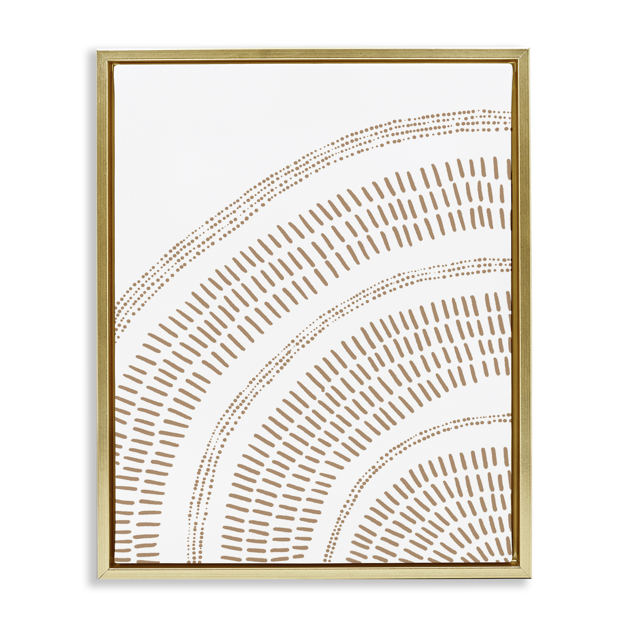 Stupell Industries Boho Arch Pattern Abstract Painting Gold Floater Framed Canvas Art Print Wall Art, 17 x 21