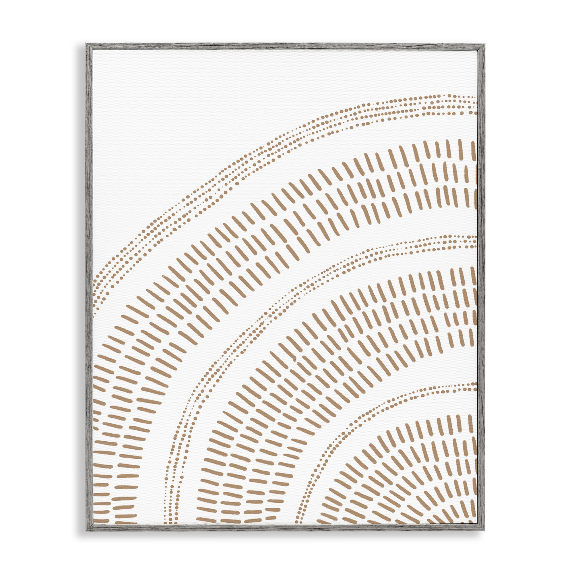 Stupell Industries Boho Arch Pattern Abstract Painting Gray Framed Art Print Wall Art, 16 x 20