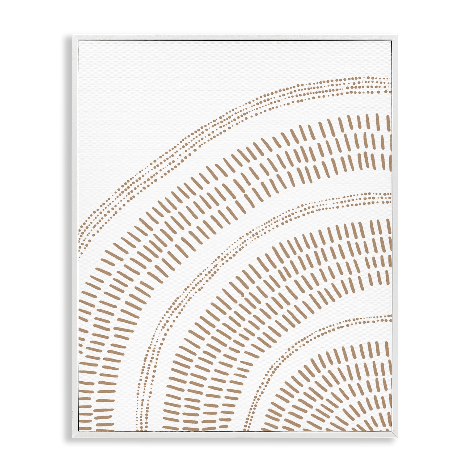 Stupell Industries Boho Arch Pattern Abstract Painting White Framed Art Print Wall Art, 11 x 14