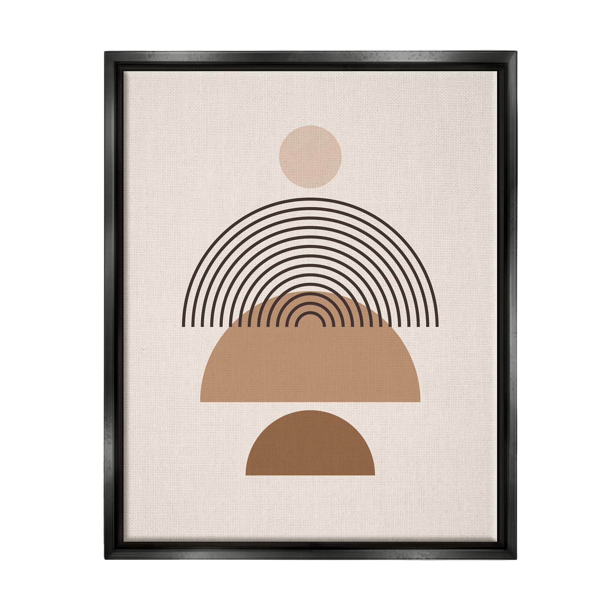 Stupell Industries Boho Arch Shapes Abstract Painting Black Floater Framed Art Print Wall Art, 25 x 31