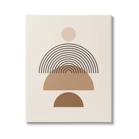 Stupell Industries Boho Arch Shapes Abstract Painting Gallery Wrapped Canvas Print Wall Art, 36 x 48