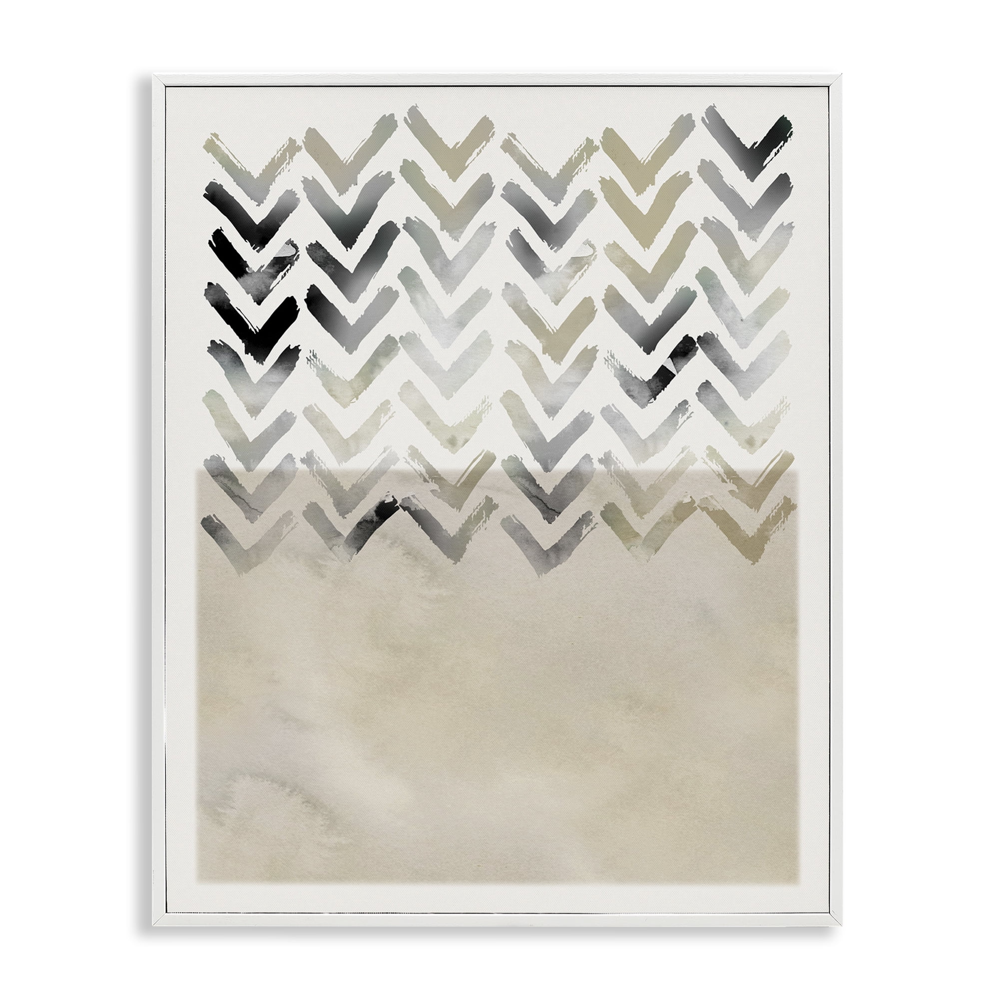 Stupell Industries Boho Arrow Pattern Abstract Painting White Framed Art Print Wall Art, 11 x 14