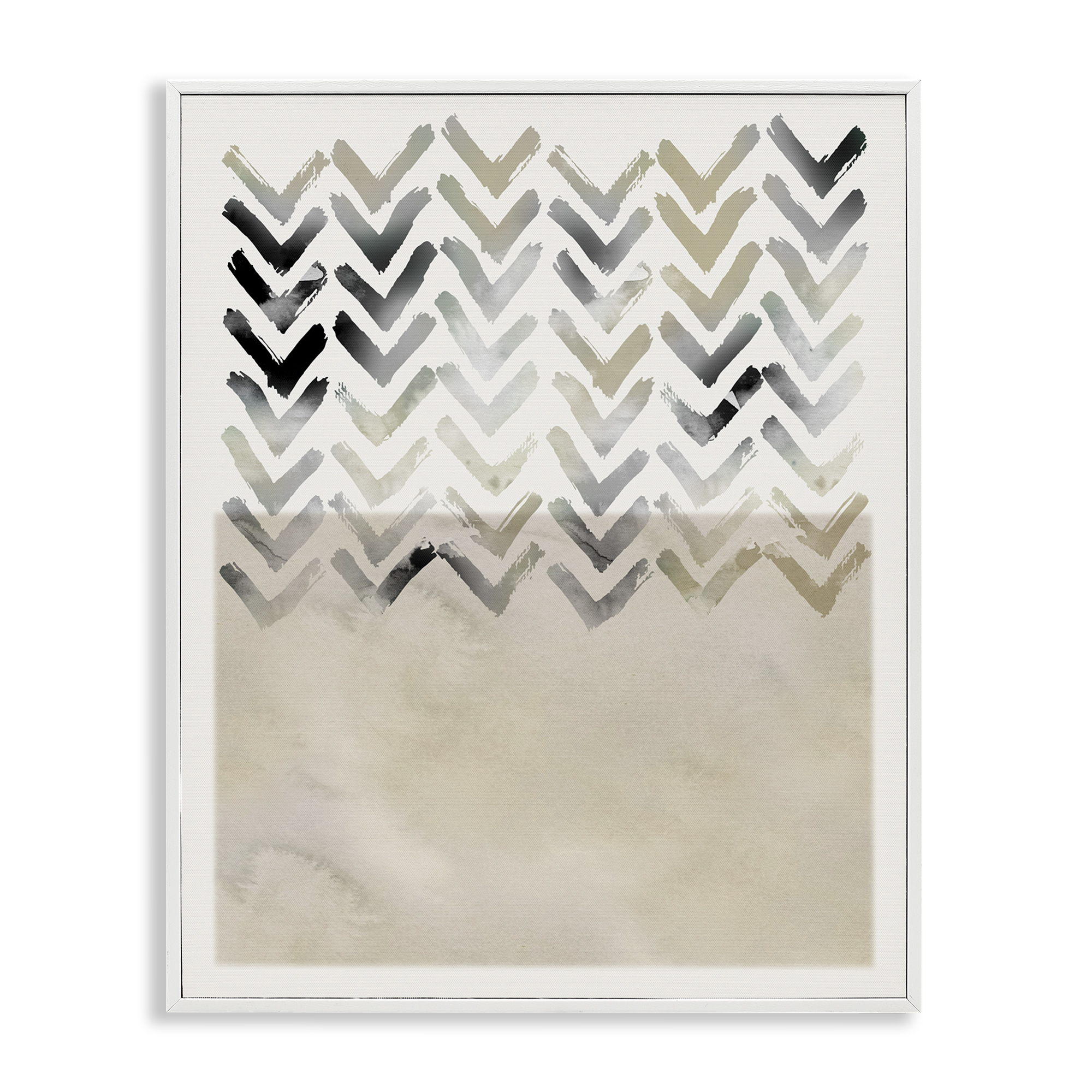 Stupell Industries Boho Arrow Pattern Abstract Painting White Framed Art Print Wall Art, 16 x 20