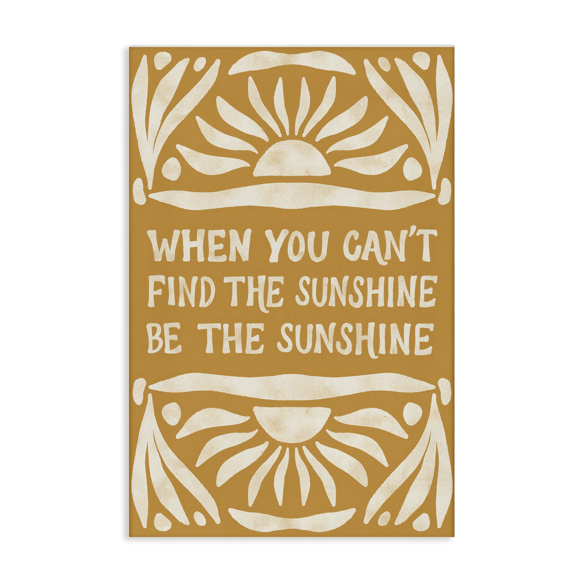 Stupell Industries Boho Be The Sunshine Text & Numbers Painting Wrapped Canvas Art Print Wall Art, 16 x 24
