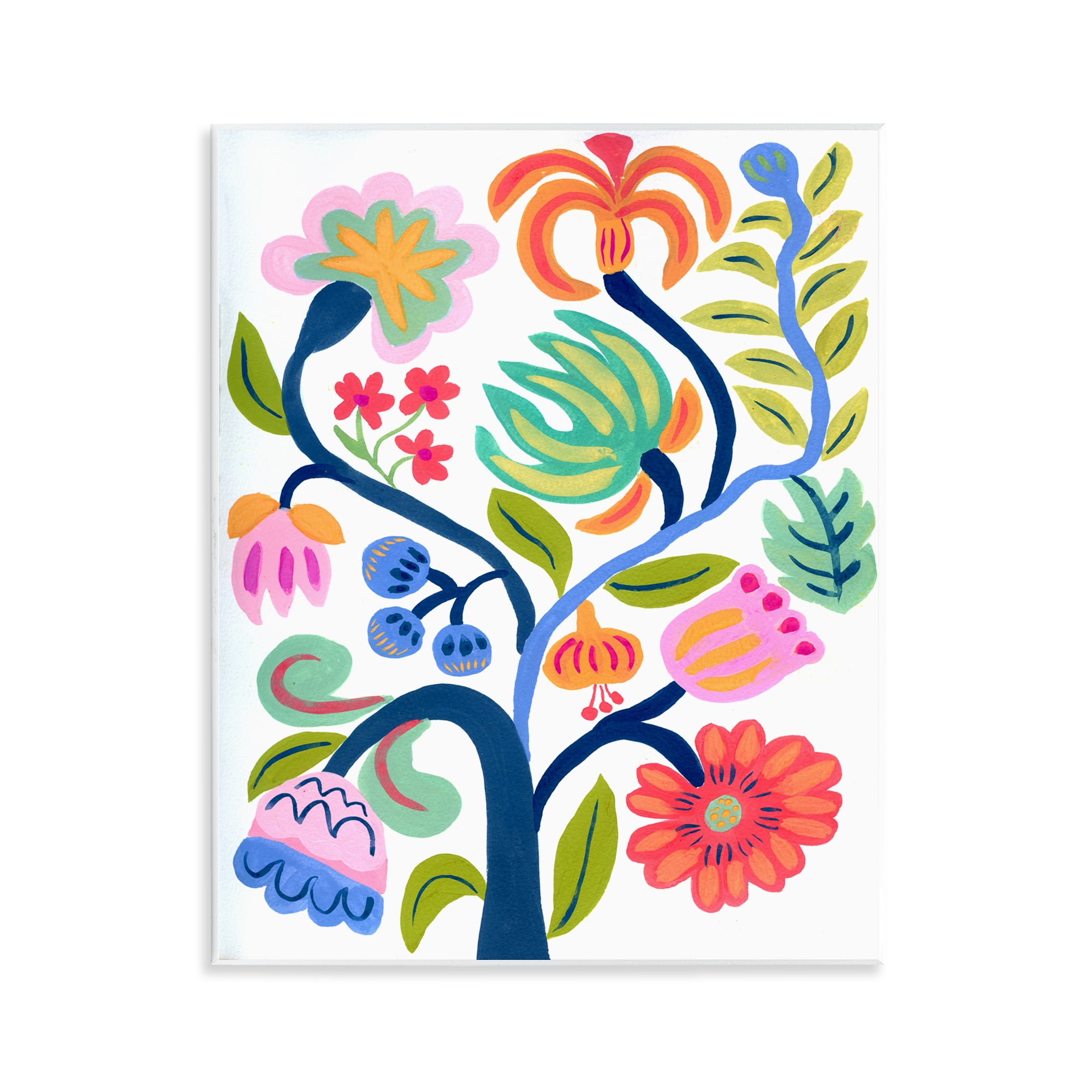 Stupell Industries Boho Blue Tree Wall Plaque Art, design by Suzanne Allard