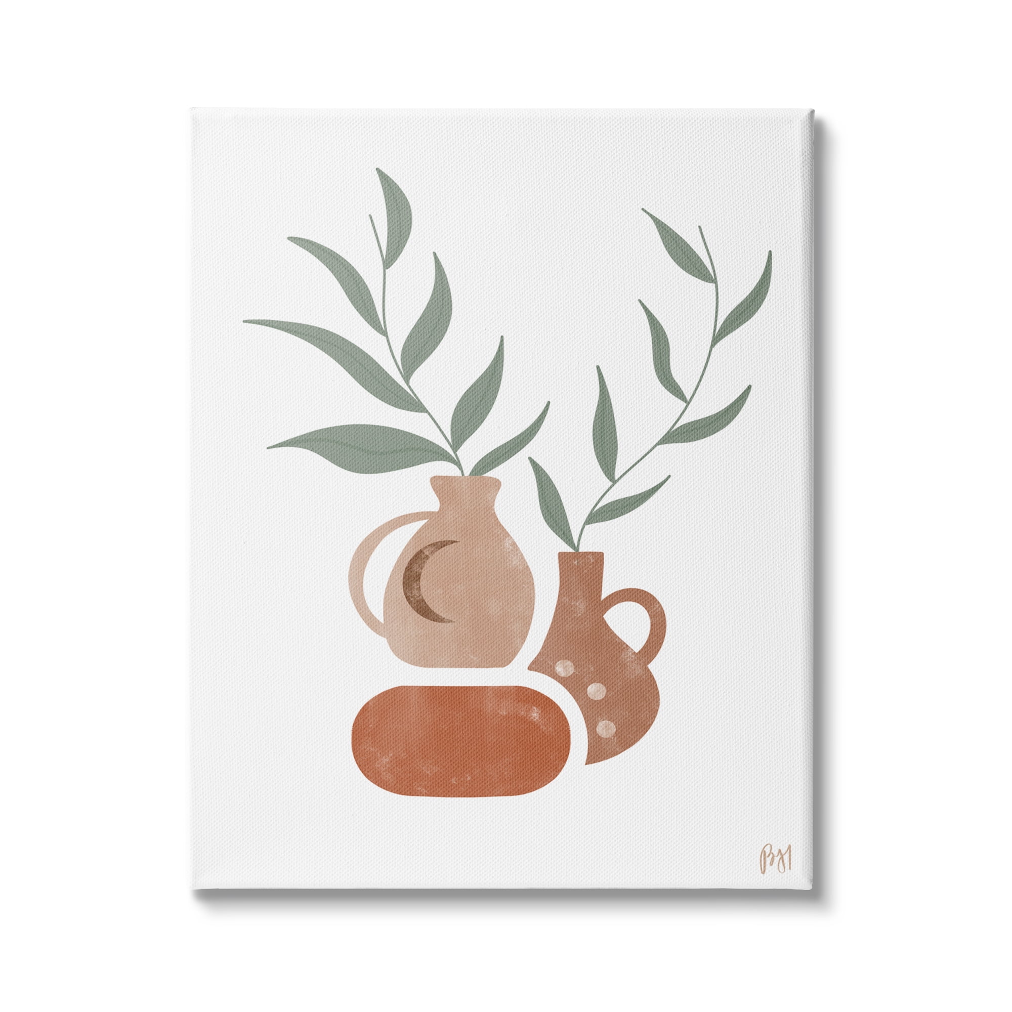 Stupell Industries Boho Ceramic Plant Still Life Modern Terracotta Illustration, 30 x 40, Design by Birch&Ink