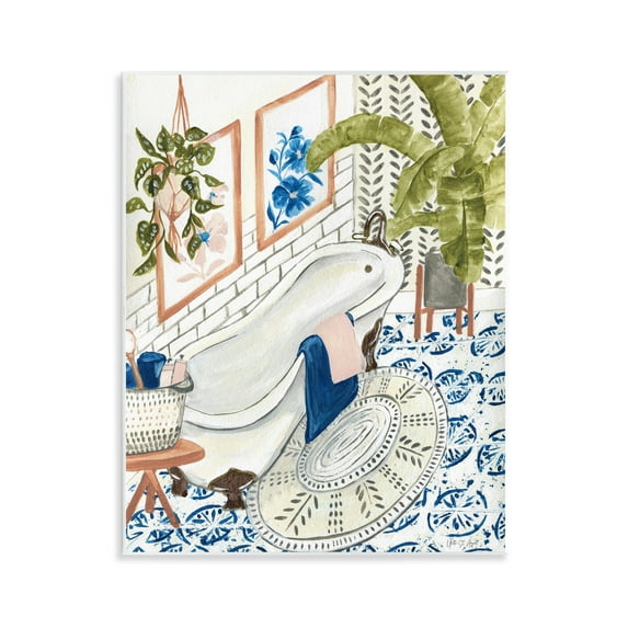 Stupell Industries Boho Chic Bathtub Typography Painting Unframed Art Print Wall Art, 11 x 14