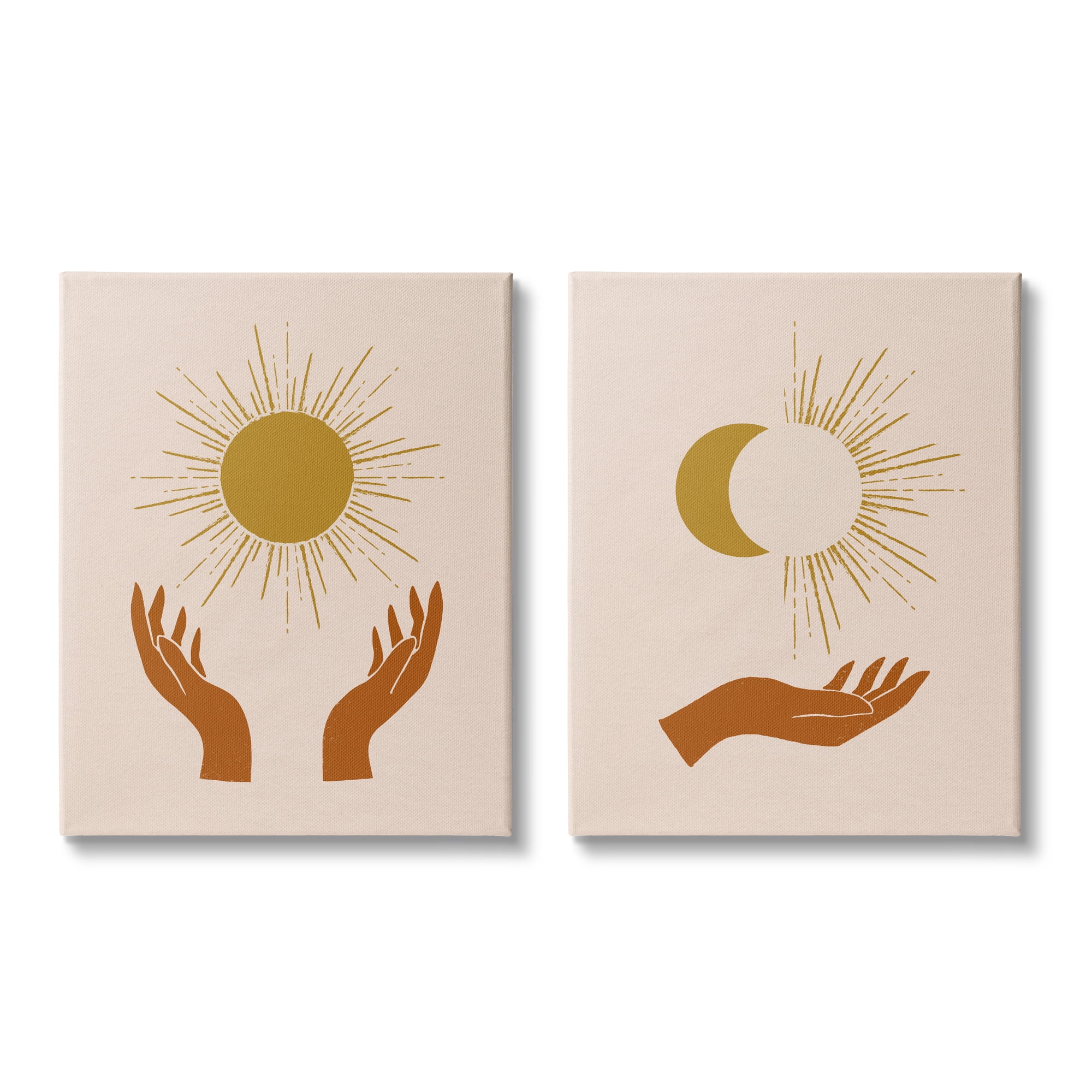 Stupell Industries Boho Chic Hands Embracing Enlightened Eclipsed Sky ,16 x 20, Design by Victoria Barnes