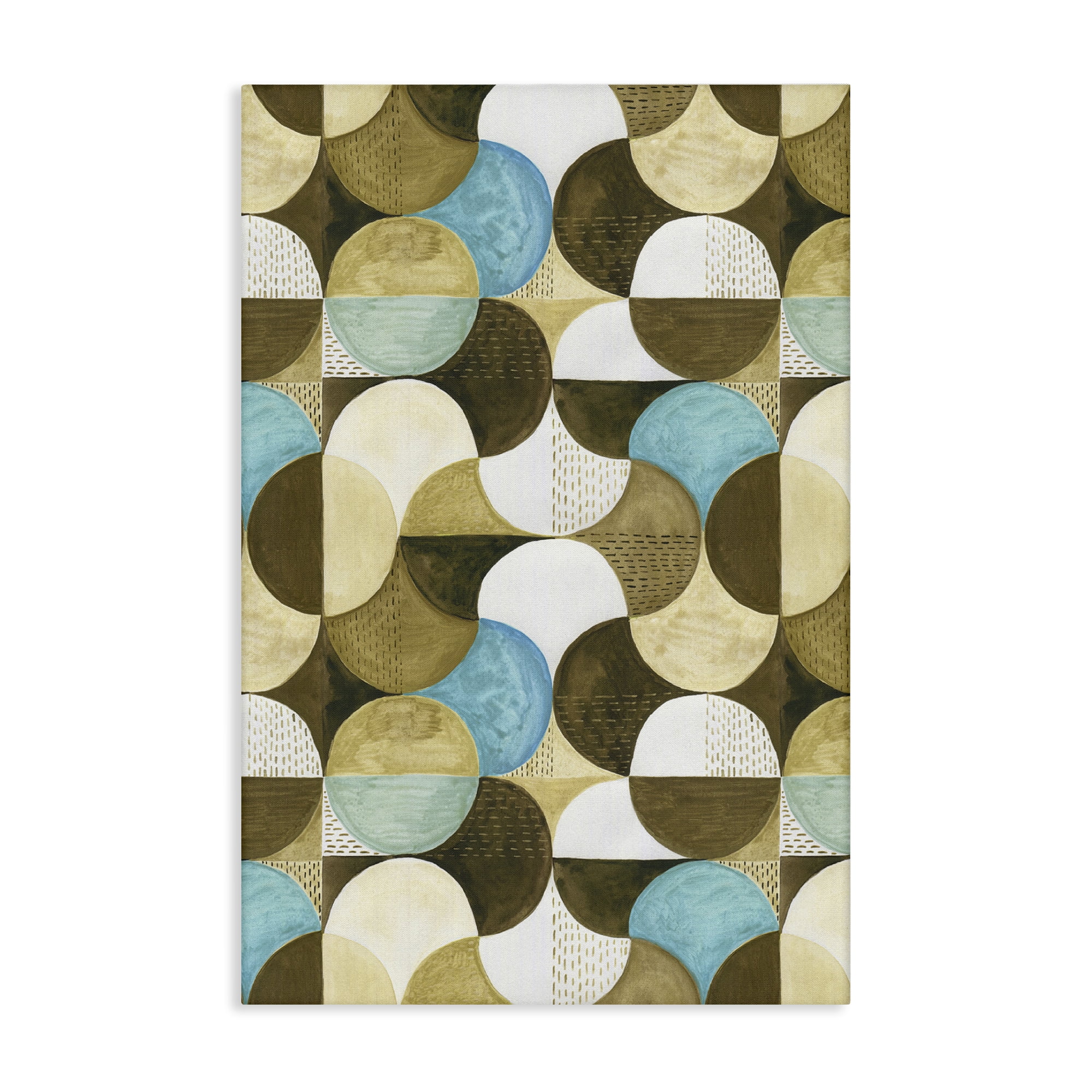 Stupell Industries Boho Circular Pattern Abstract Painting Gallery Wrapped Canvas Art Print Wall Art, 16 x 24