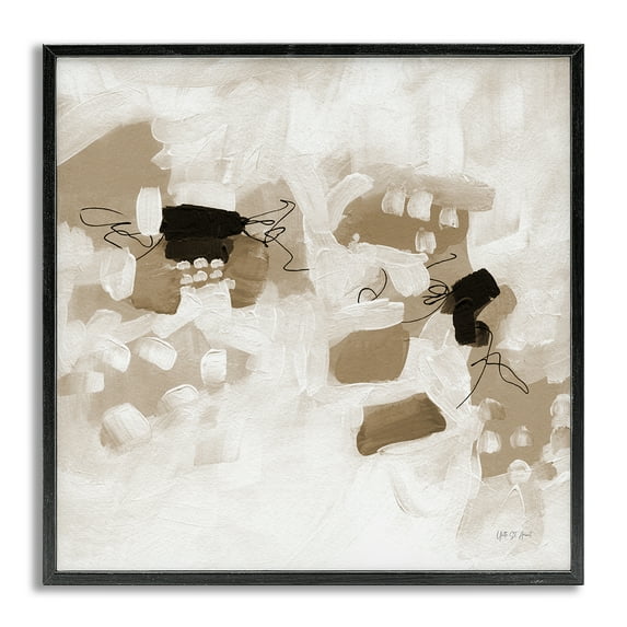 Stupell Industries Boho Classic Conservatory Abstract Painting Gray Framed Art Print Wall Art, 17 x 17