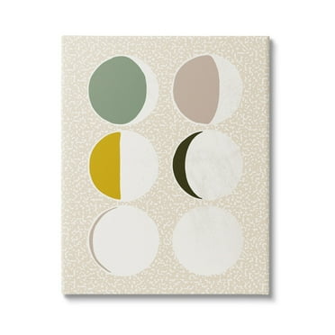 Stupell Industries Boho Contemporary Moon Phases Abstract Painting Gallery Wrapped Canvas Print Wall Art