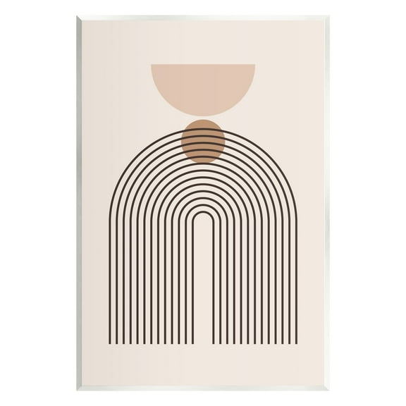 Stupell Industries Boho Cream Shapes Abstract Painting Unframed Art Print Wall Art, 10 x 15