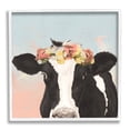 thumbnail image 1 of Stupell Industries Boho Dairy Cow Floral Crown Pink Blue Ombre, 24 x 24, Design by Jenny Green, 1 of 7