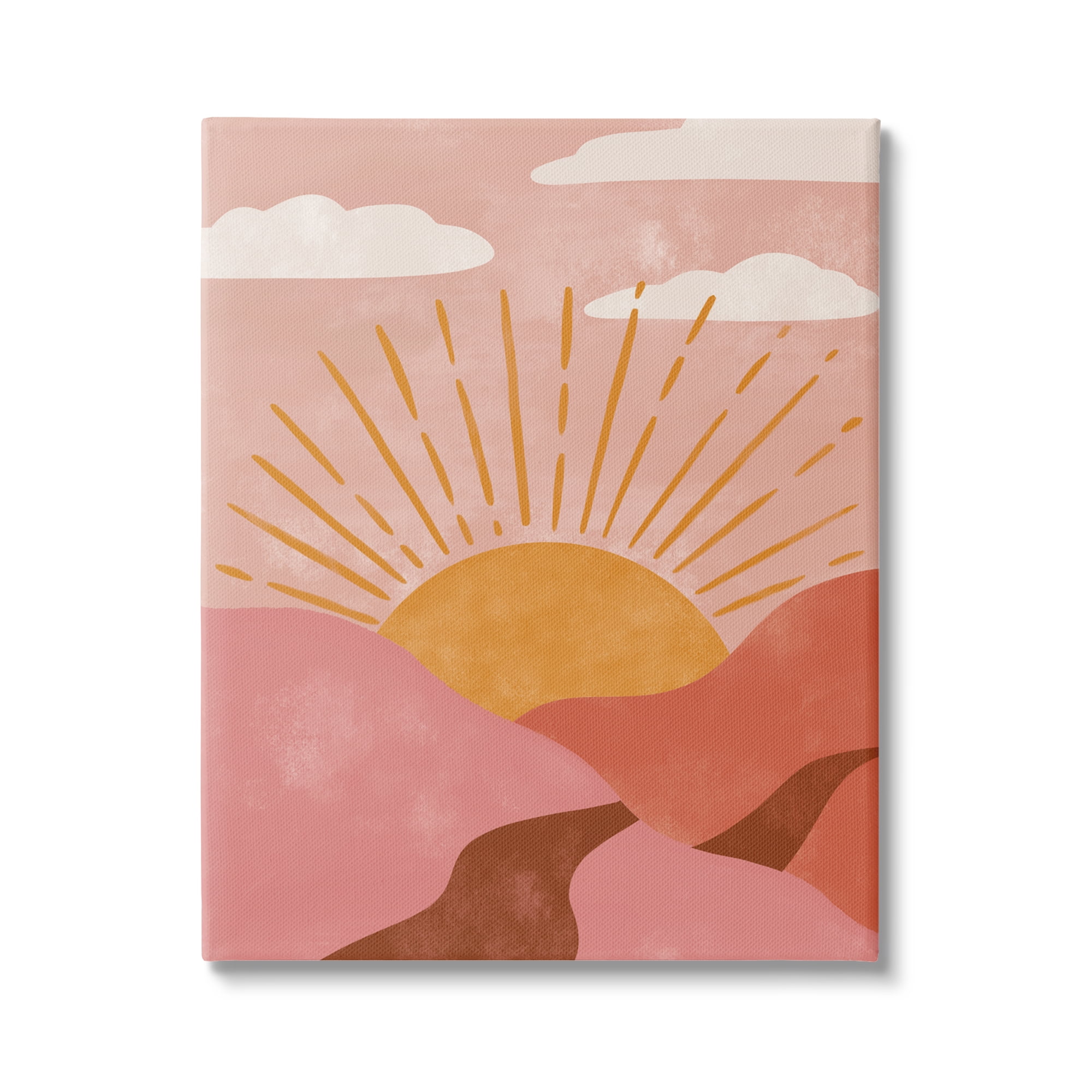 Stupell Industries Boho Desert Sun Setting Beneath Mountain Path Canvas Wall Art, 16 x 20, Design by Deborah Curiel
