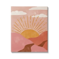 Stupell Industries Boho Desert Sun Setting Beneath Mountain Path Canvas Wall Art, 24 x 30, Design by Deborah Curiel