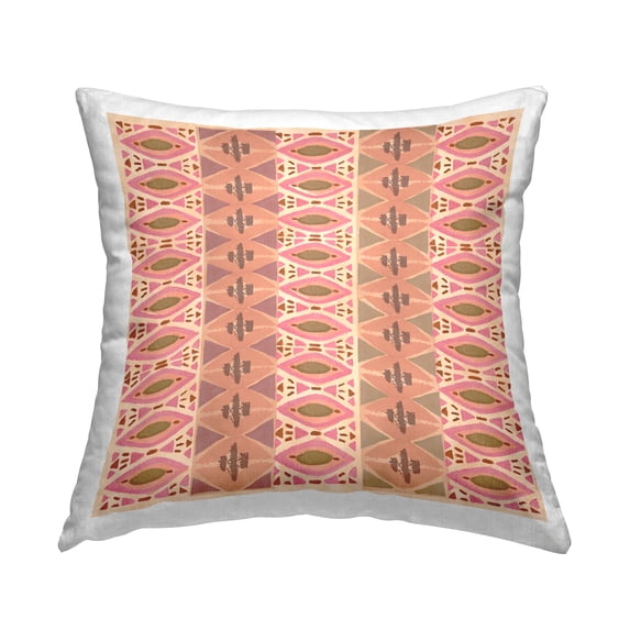 Stupell Industries Boho Diamond Shape Pattern Printed Throw Pillow Design by Flora Kouta