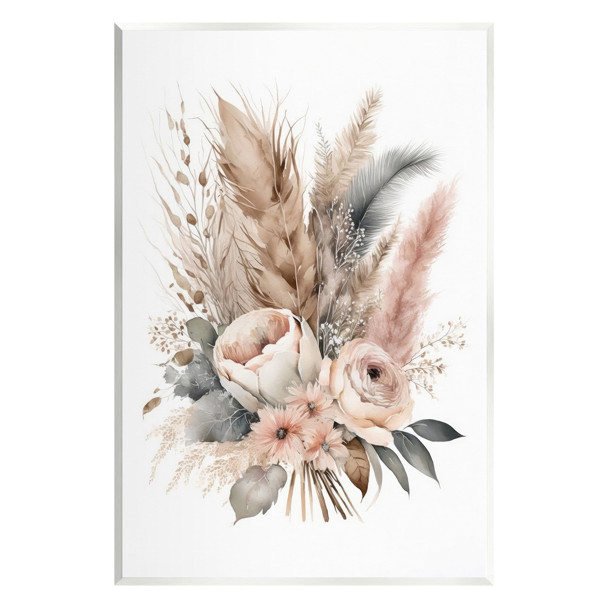 Stupell Industries Boho Feather Bouquet Botanical & Floral Painting Unframed Art Print Wall Art, 10 x 15