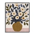 thumbnail image 1 of Stupell Industries Eclectic Boho Floral Vase with Stripes Black Framed Giclee Art, 11 x 14, by Creative Studio, 1 of 8