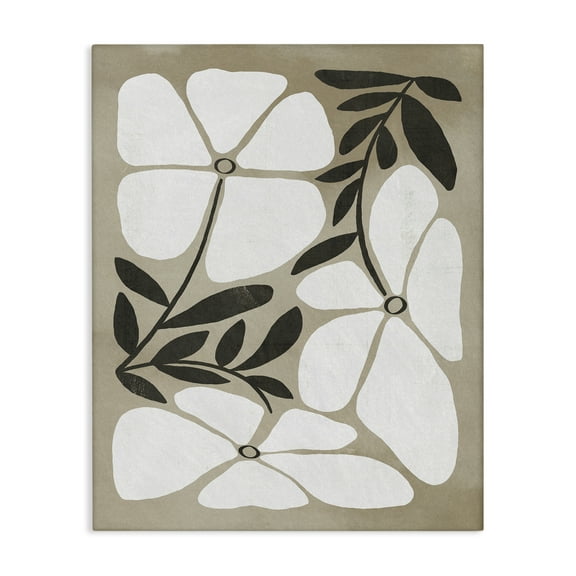 Stupell Industries Boho Flowers Trio Floral Painting Wrapped Canvas Canvas Art Print Wall Art, 24 x 30