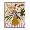 thumbnail image 1 of Stupell Industries Eclectic Boho Flowers on Pink Stripes Gray Framed Giclee Art, 24 x 30, by Creative Studio, 1 of 8